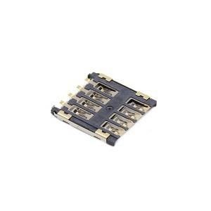 качество  LCP 8 Pin Micro SIM Card Socket Connector Push Pull H1.8mm 5000 Cycles Durability Фабрика