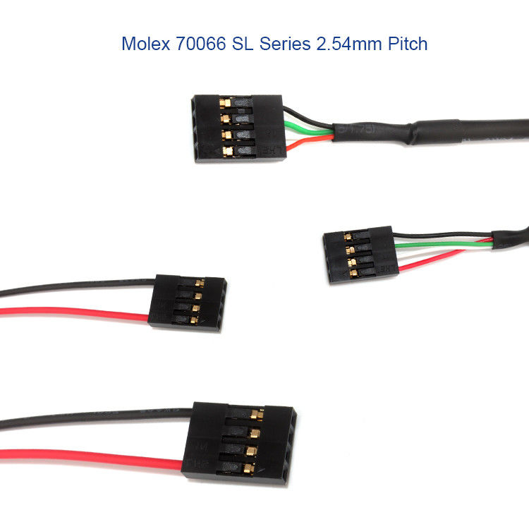 Проводка провода Molex 50-57-9404 изготовленная на заказ с SL 2.54mm 4 соединитель пути 70066