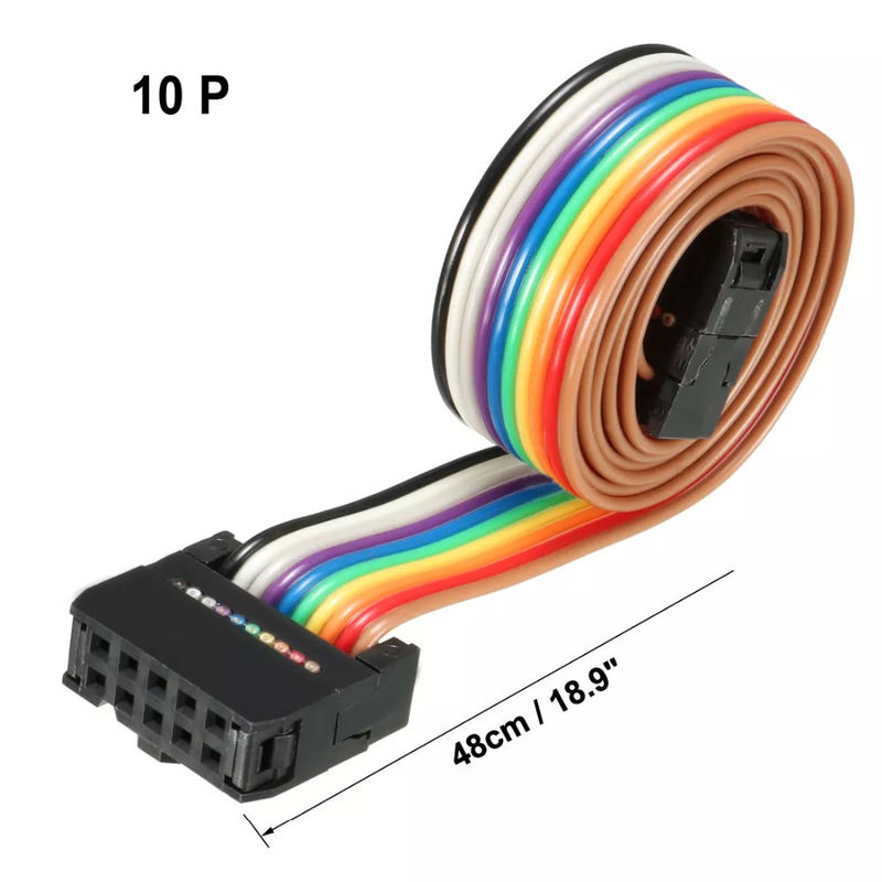 Квартира PCB тангажа Pin 2.54mm ленточных кабелей 26 24AWG AWM 2651 FFC IDC гибкая