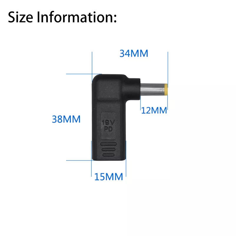 Разъем USB Type C Female to DC 5525 Male Converter PD Decoy Spoof Trigger Plug
