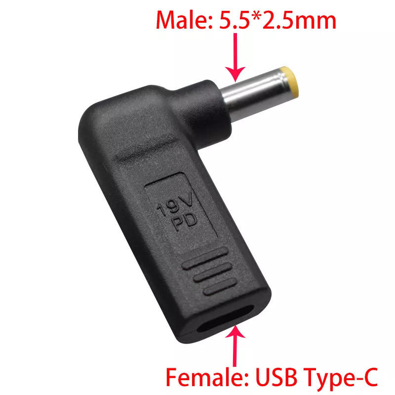 Разъем USB Type C Female to DC 5525 Male Converter PD Decoy Spoof Trigger Plug