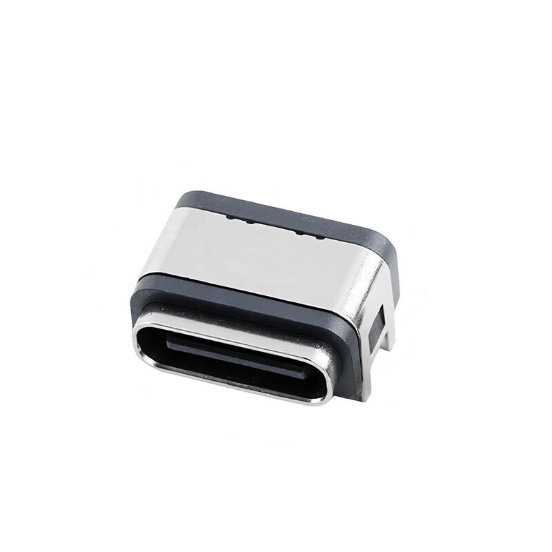 Разъем Type C 16 Pin Female, горизонтальный, SMT, водонепроницаемый, USB, 5A, 20V