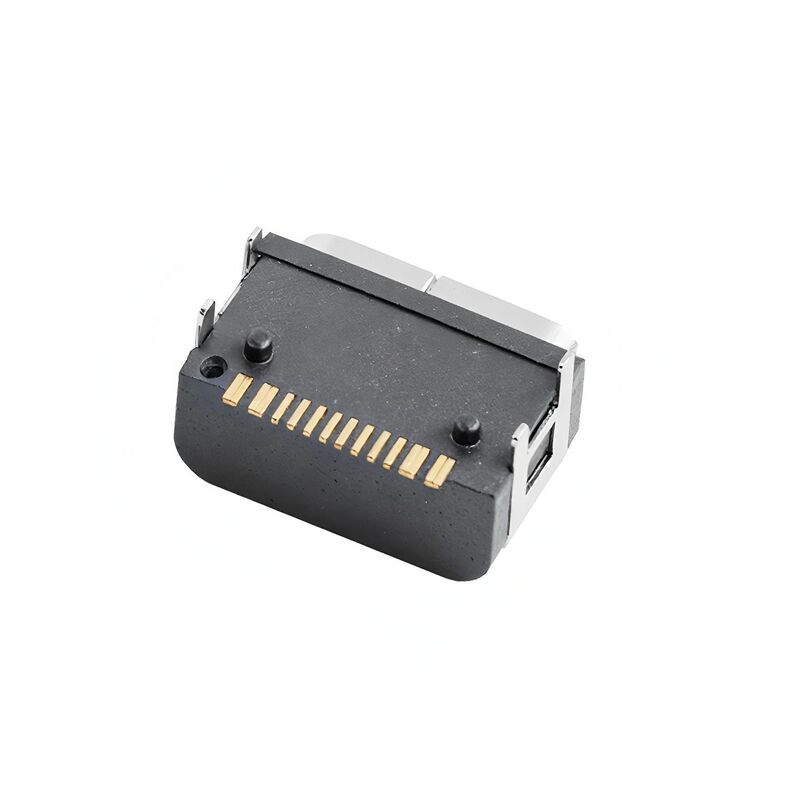 Разъем Type C 16 Pin Female, горизонтальный, SMT, водонепроницаемый, USB, 5A, 20V