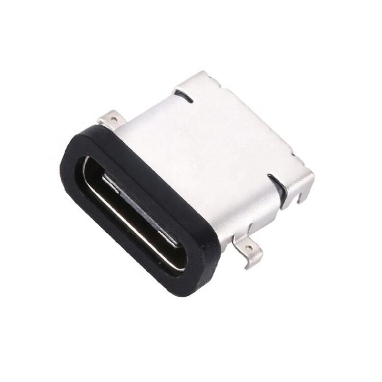 водонепроницаемый USB 3.1 тип C 24 пин женский разъем горизонтальный SMT DIP монтаж опускающейся пластины USB разъем