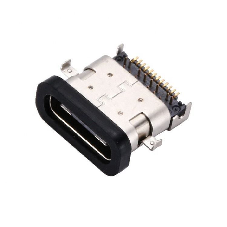 водонепроницаемый USB 3.1 тип C 24 пин женский разъем горизонтальный SMT DIP монтаж опускающейся пластины USB разъем