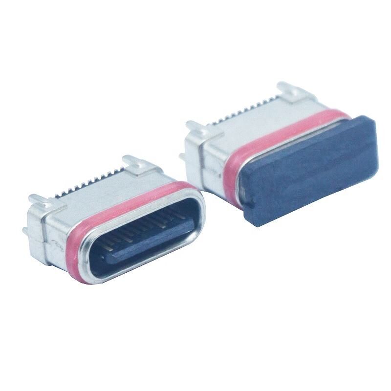 водонепроницаемый SMD вертикальный 24Pins женский Type-c разъединитель USB зарядный порт