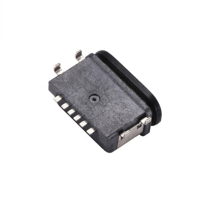 Тип C 6-конецкий женский IPX7 водонепроницаемый USB-коннектор горизонтальная SMT установка передача данных