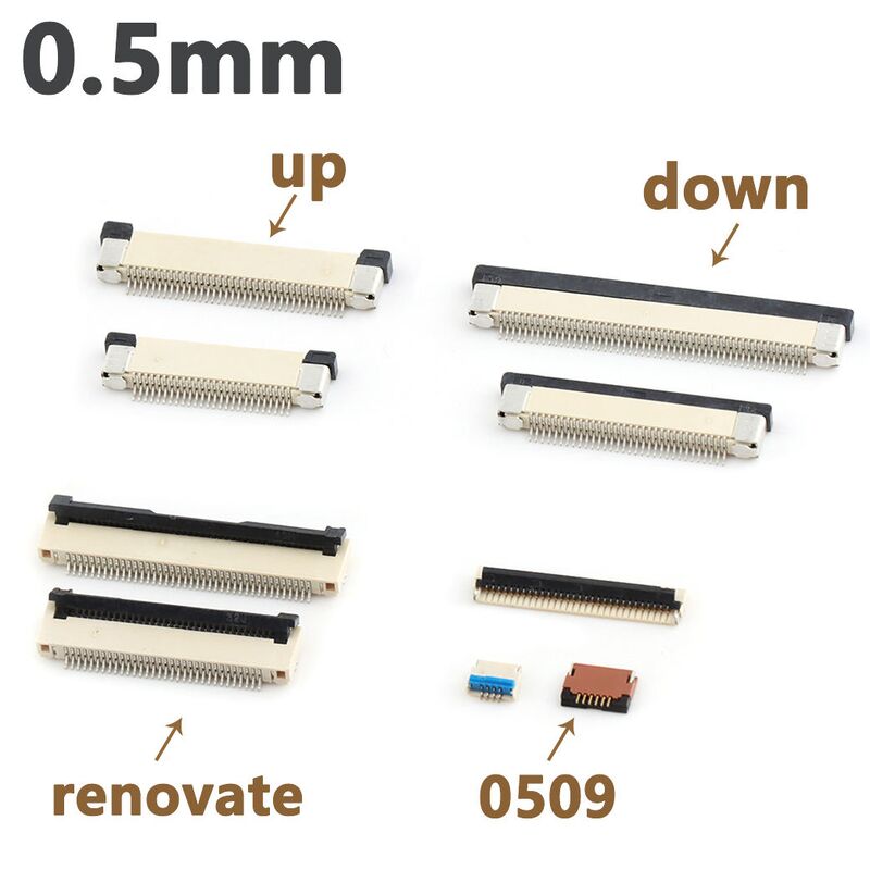 FPC Connector 0.5 Pitch Horizontal Smt Flip-lock Type Upper Top Bottom Down Контакт с 4-60-принтом