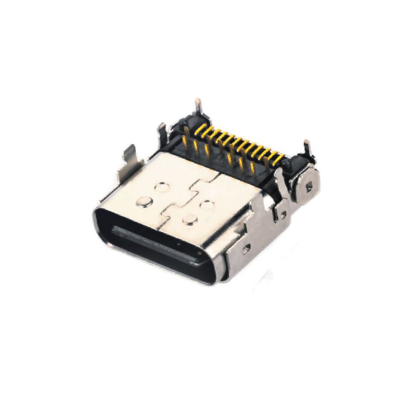 24-контактный гибридный разъем USB 3.1 Type C Female с Г-образным разъемом для зарядки телефона и быстрой передачи данных