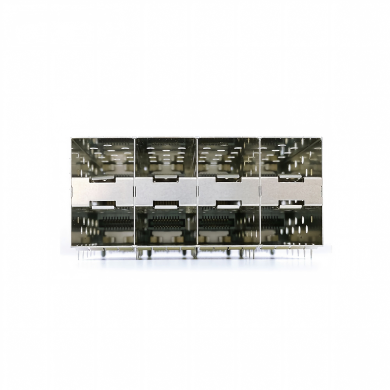 8-портовый 160-контактный SFP+ Press-Fit малого форм-фактора (SFP+) Коннекторная матрица Конфигурация 2x4 порта без световой модели