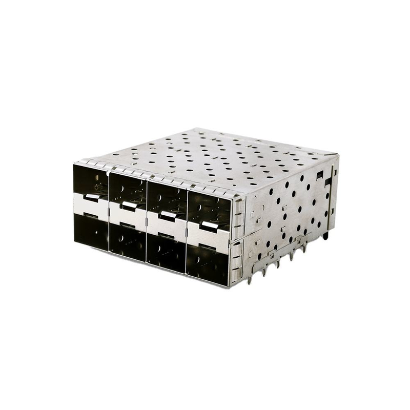 8-портовый 160-контактный SFP+ Press-Fit малого форм-фактора (SFP+) Коннекторная матрица Конфигурация 2x4 порта без световой модели