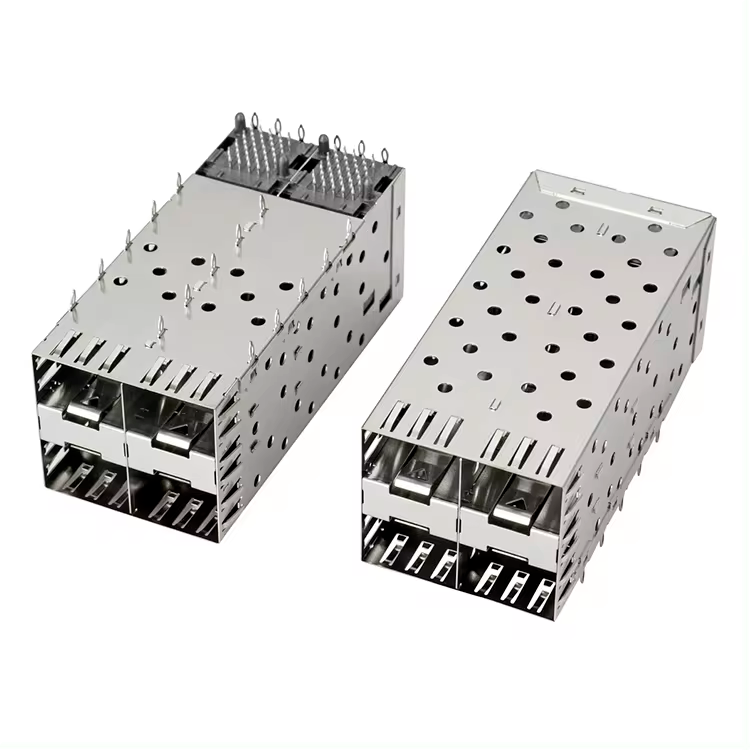 QSFP SFP Cage 2X2 Port Cage с Light Pipe XFP CFP SFP Коннектор Пылезащитная крышка для оптоволоконного модуля