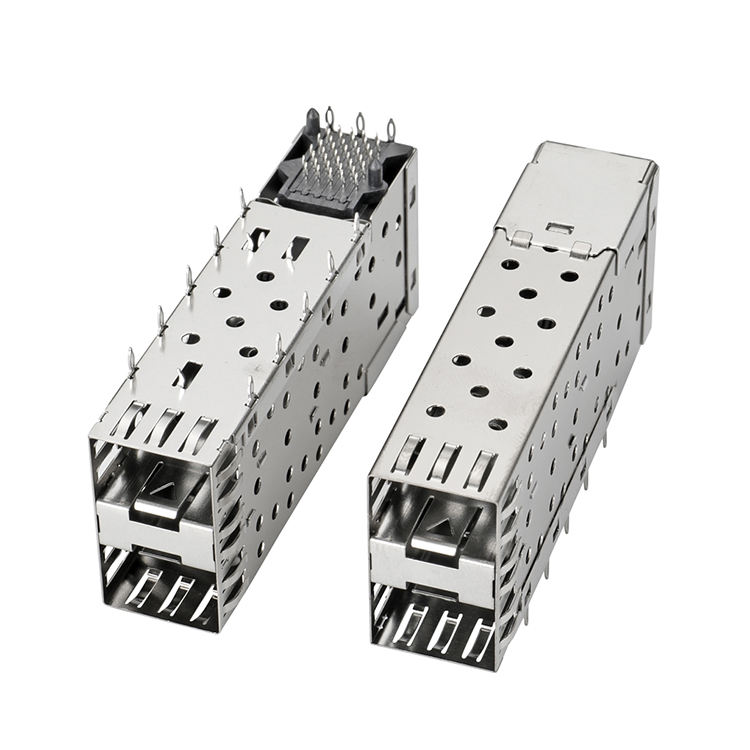 QSFP SFP Cage 2X2 Port Cage с Light Pipe XFP CFP SFP Коннектор Пылезащитная крышка для оптоволоконного модуля