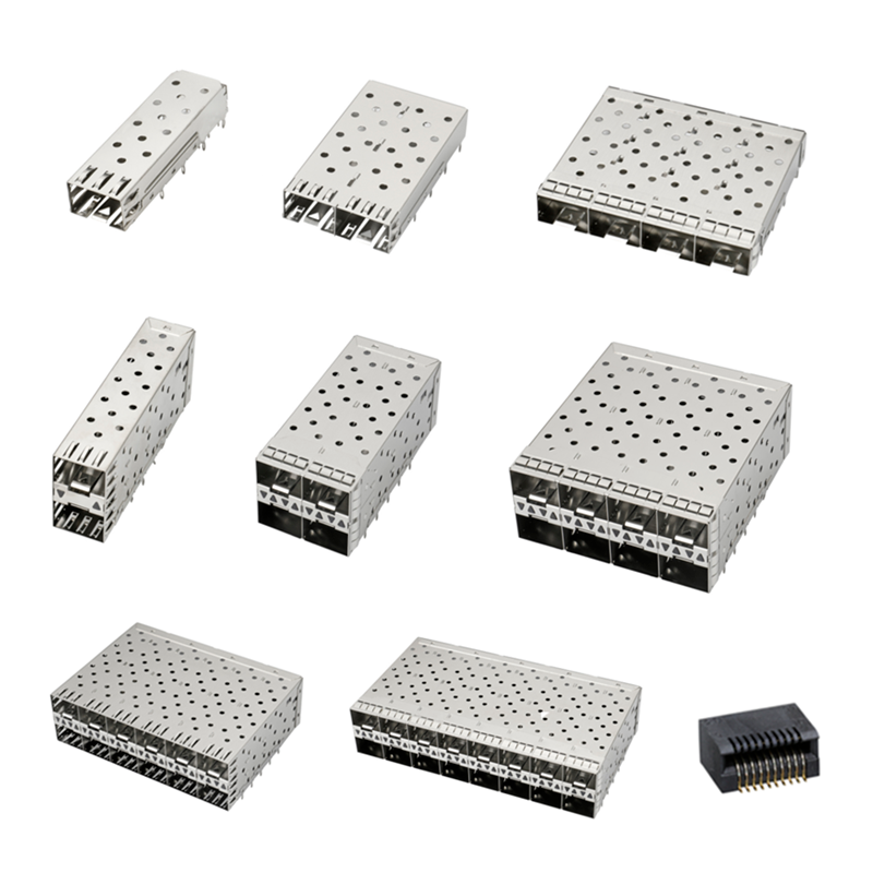 QSFP SFP Cage 2X2 Port Cage с Light Pipe XFP CFP SFP Коннектор Пылезащитная крышка для оптоволоконного модуля