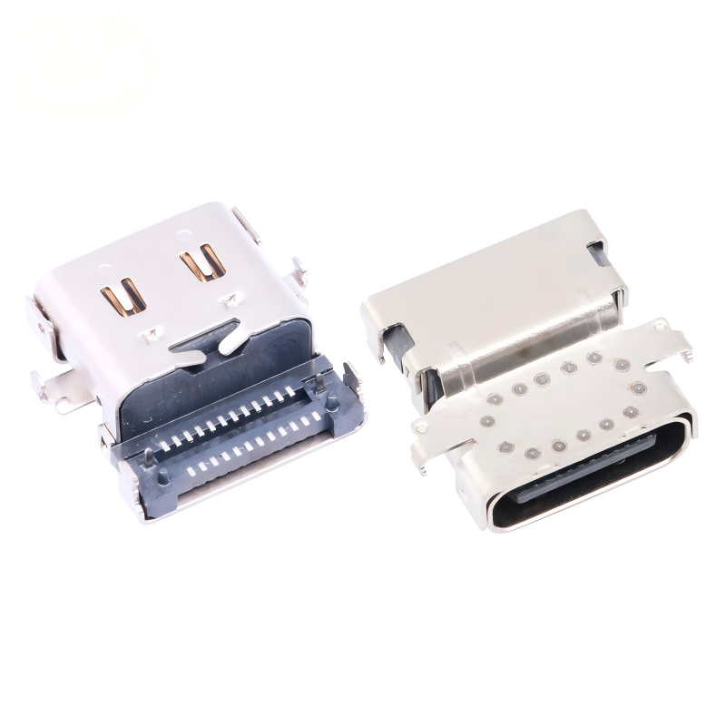 Настраиваемый USB типа C 3.2 40 Гбит/с Водостойкий U4 24 Pin SMT DIP PCB Женский соединитель Золотопокрытие 5А тока