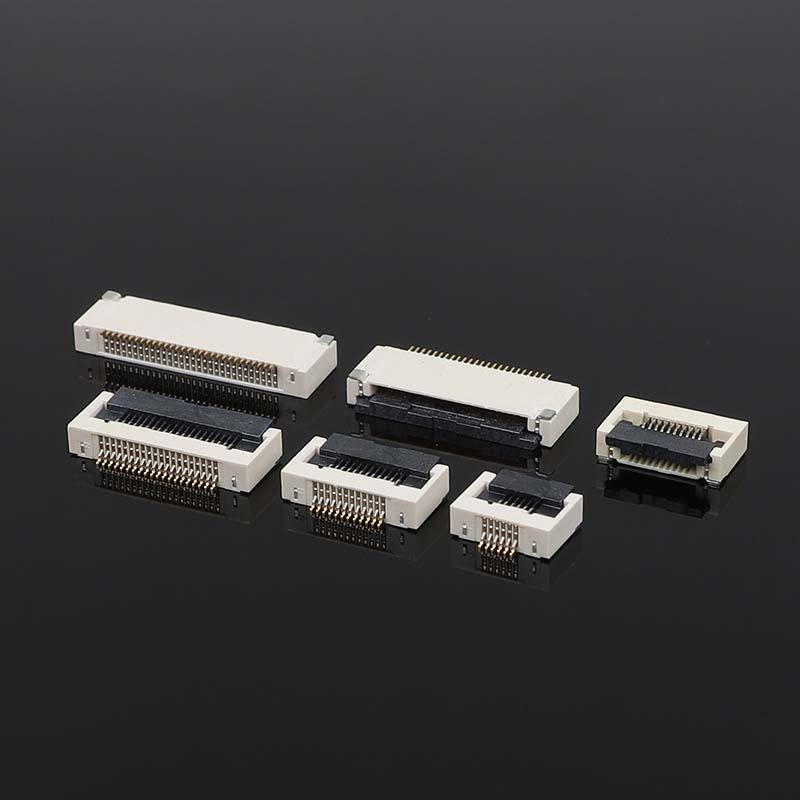 0.5mm Pitch Butterfly Lock FFC/FPCH Connector Горизонтальное нижнее соединение с высотой 2,55H Flip Cover для плоской гибкой электроники