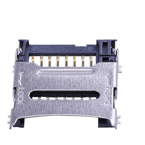 8-контактный разъем для карт Micro SD / TF | Аналог Molex 472192001 | SMT-разъем с откидной крышкой (Hinge) H1.8 мм