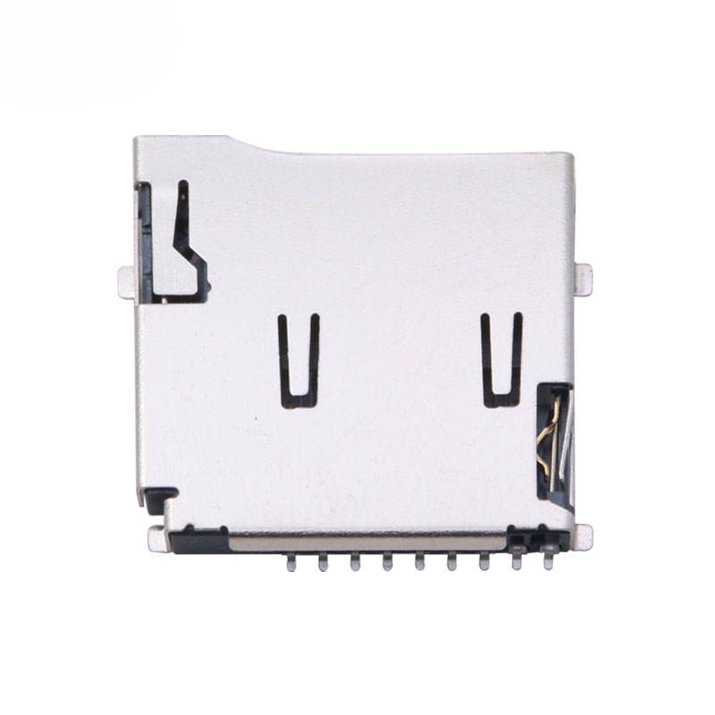 8-контактный разъем для карт Micro SD / TF | Аналог Molex 472192001 | SMT-разъем с откидной крышкой (Hinge) H1.8 мм