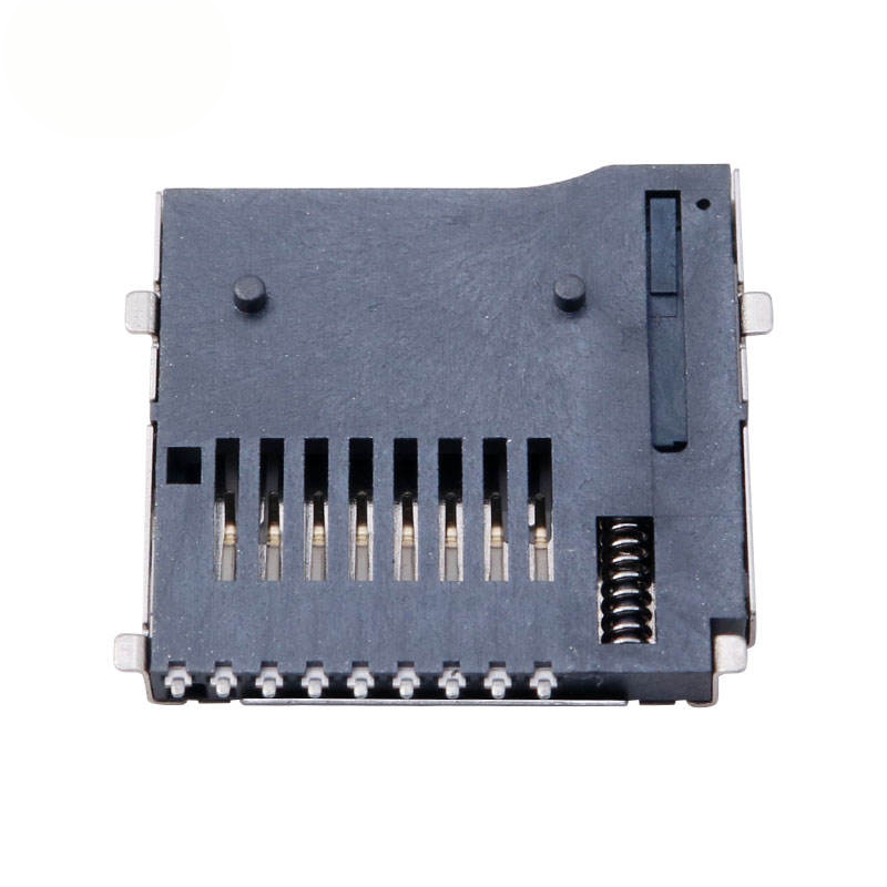 8-контактный разъем для карт Micro SD / TF | Аналог Molex 472192001 | SMT-разъем с откидной крышкой (Hinge) H1.8 мм
