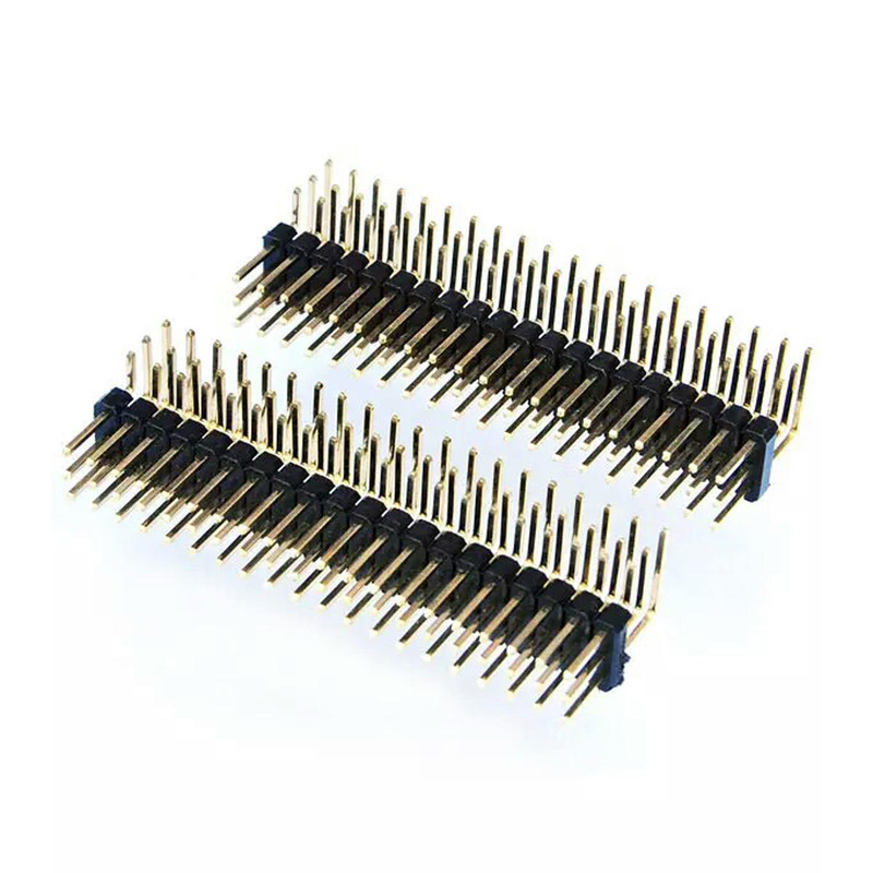 Заголовок пина PCB 1,0 мм Двухрядный изогнутый пин SMT 180 градусов 90 градусов PBT Материал Фосфор Бронзовые контакты Длина пин настраиваемый