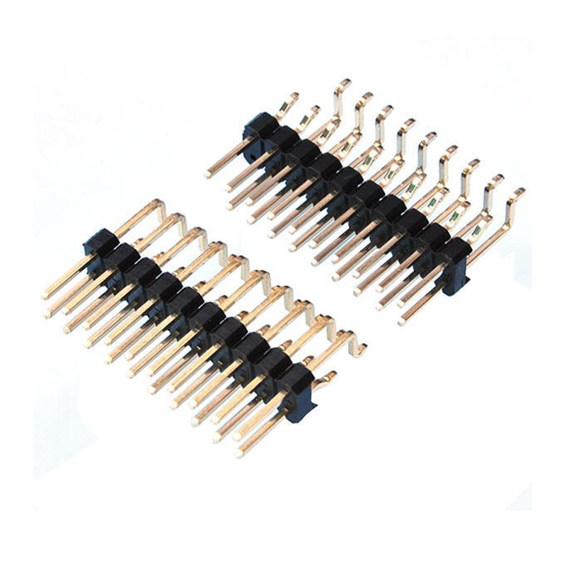 Заголовок пина PCB 1,0 мм Двухрядный изогнутый пин SMT 180 градусов 90 градусов PBT Материал Фосфор Бронзовые контакты Длина пин настраиваемый