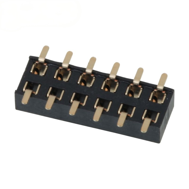 SMD 2.0mm Connector Female Header Двухрядный нижний вход золотой шприц женский заголовок