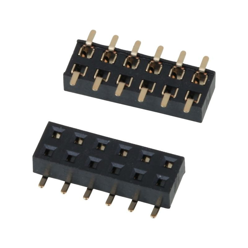SMD 2.0mm Connector Female Header Двухрядный нижний вход золотой шприц женский заголовок