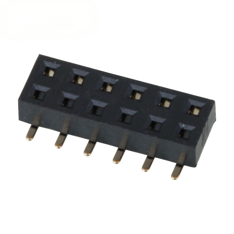 SMD 2.0mm Connector Female Header Двухрядный нижний вход золотой шприц женский заголовок