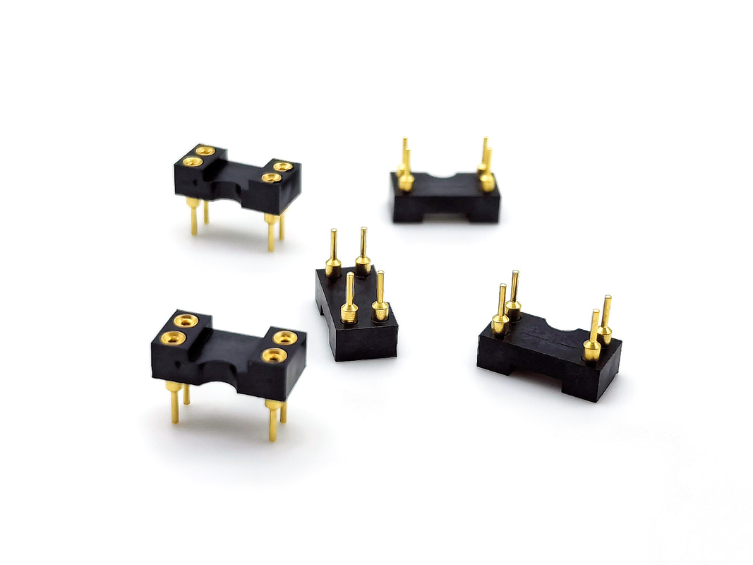 2.54мм Пич IC Socket Обработанный женский заголовок прямая H3.0мм 4P отверстие все золото 60В номинальная PPS Shell