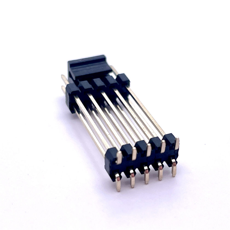 2.0mm Pitch Dual Row 10P USB Brass Pin Header Cap PCB Board Crimp Terminal Connections