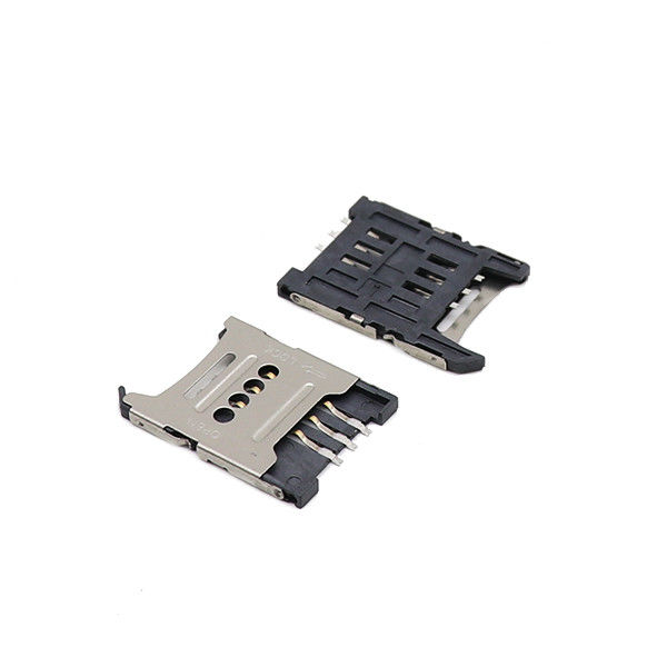 Держатель SMT H1.5mm 1.8mm микро- Sim слегка ударяет тип гнездо 6P микро- Sim