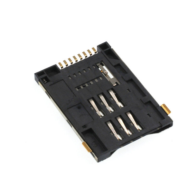 нажима Штырь гнезд 8 соединителя SIM-карты высоты 2.2mm тип микро- выдвинутый