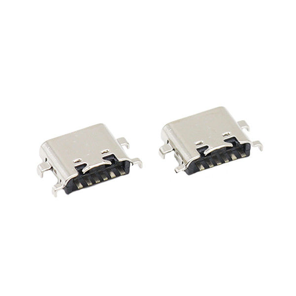 Тип женщина USB 6 Штырь плиты PCB гнезда соединителей c тонуть 0.8MM 3.1mm