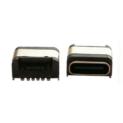 IP67 водонепроницаемый USB-коннектор с горизонтальной поверхностью на 6 штифтов USB-коннектор типа C